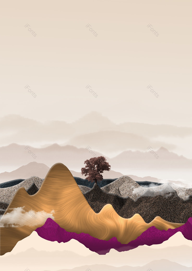 灰色中国风意境山水山峰山坡宣传背景,插画/手绘图,插画/手绘图库,插画/手绘图下载,插画/手绘